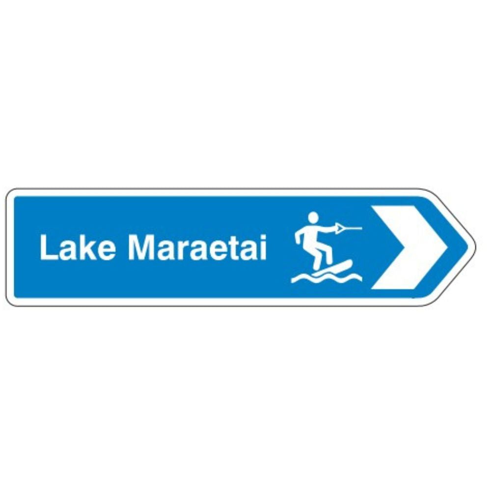 NZ Road Sign Magnet - Lake Maraetai (Wake Boarder) - Funky Gifts NZ