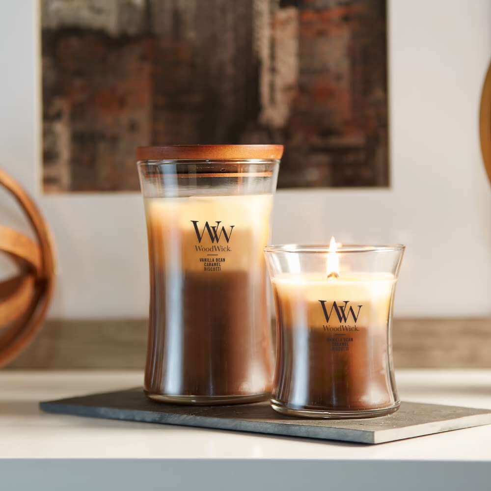 Large WoodWick Scented Soy Candle - Cafe Sweets - Funky Gifts NZ