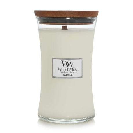 Large WoodWick Scented Soy Candle - Magnolia - Funky Gifts NZ