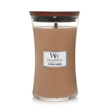 Large WoodWick Scented Soy Candle - Oatmeal Cookie - Funky Gifts NZ