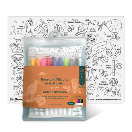 Hey Doodle - Wild of Aotearoa Large Playmat - Funky Gifts NZ