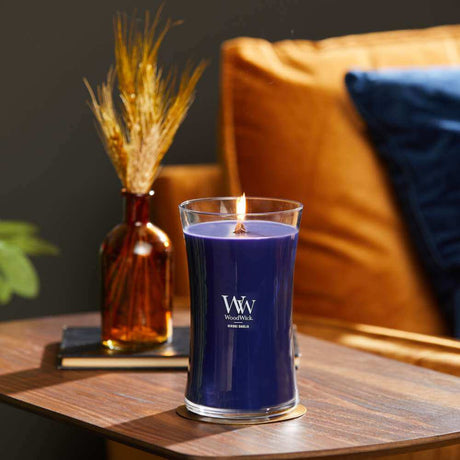 Large WoodWick Scented Soy Candle - Hinoki Dahlia - Funky Gifts NZ