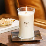 Large WoodWick Scented Soy Candle - Vanilla Bean - Funky Gifts NZ