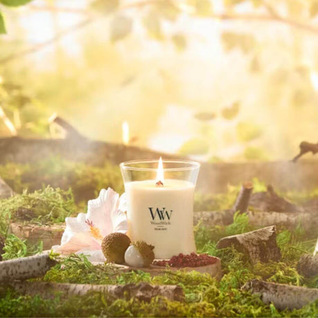 Medium WoodWick Scented Soy Candle - Solar Haze - Funky Gifts NZ