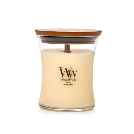 Medium WoodWick Scented Soy Candle - Solar Haze - Funky Gifts NZ