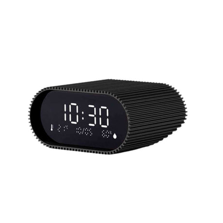 Lexon Ray Alarm Clock Matt Black - Funky Gifts NZ