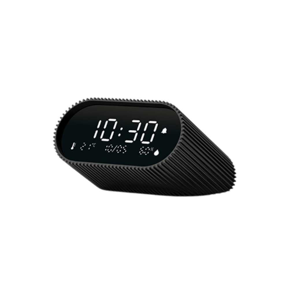 Lexon Ray Alarm Clock Matt Black - Funky Gifts NZ