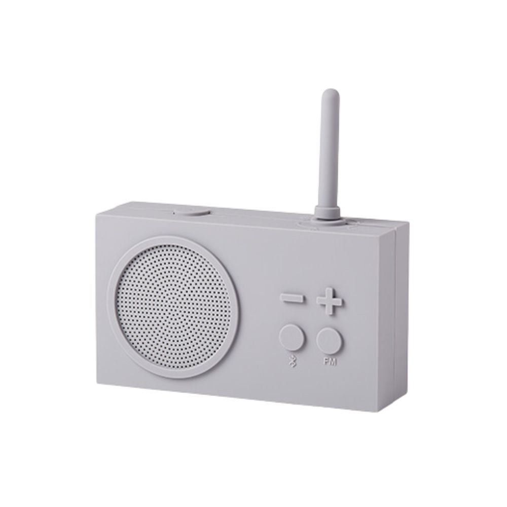 Lexon Tykho 3 Bluetooth Radio - Light Grey - Funky Gifts NZ