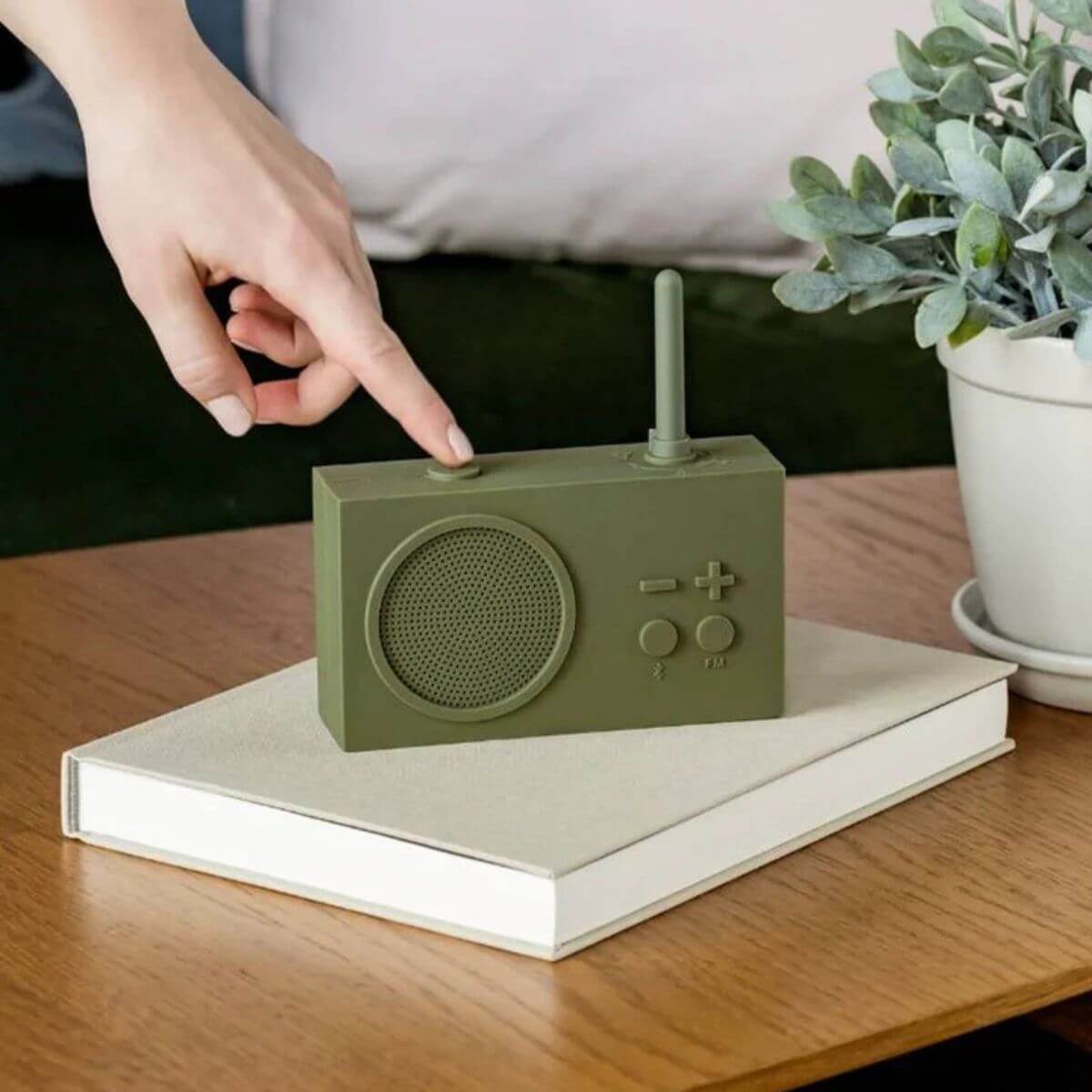 Lexon Tykho 3 Bluetooth Radio - Khaki - Funky Gifts NZ