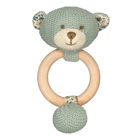 Lily & George Barney Knitted Bear Knit Teether - Funky Gifts NZ