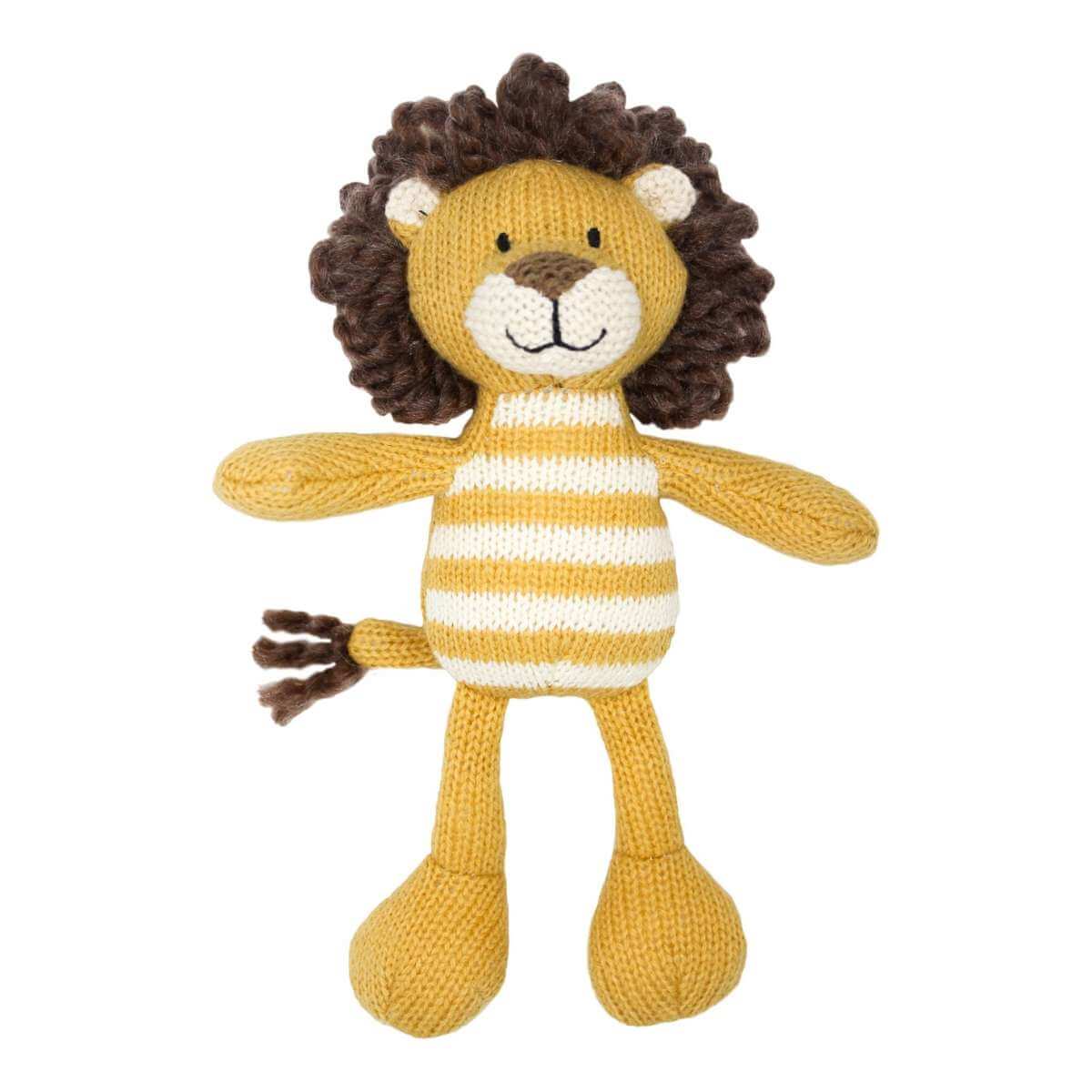 Lily & George Arthur Stripey Lion Rattle - Funky Gifts NZ