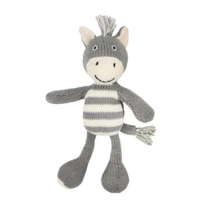 Lily & George Bowe Stripey Zebra Rattle - Funky Gifts NZ