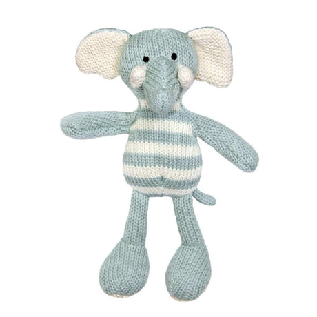 Lily & George Charlie Stripey Elephant Rattle - Funky Gifts NZ