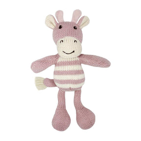 Lily & George Ellie Stripey Giraffe Rattle - Funky Gifts NZ