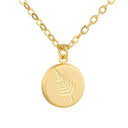 Little Taonga Round Fern Necklace - Funky Gifts NZ