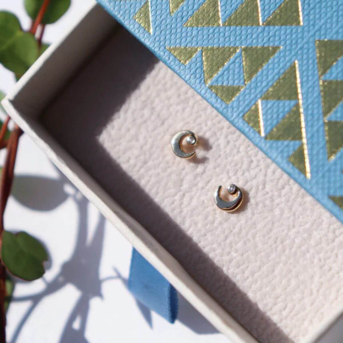 Little Taonga Marama Petite Studs - Gold - Funky Gifts NZ