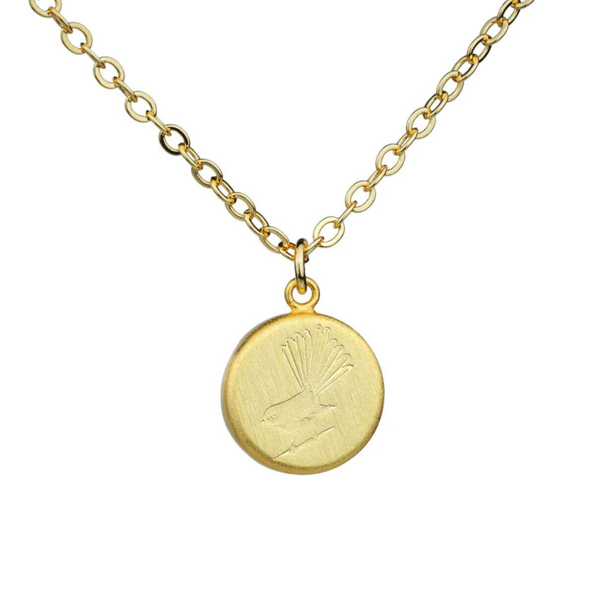 Little Taonga Round Fantail Necklace - Funky Gifts NZ