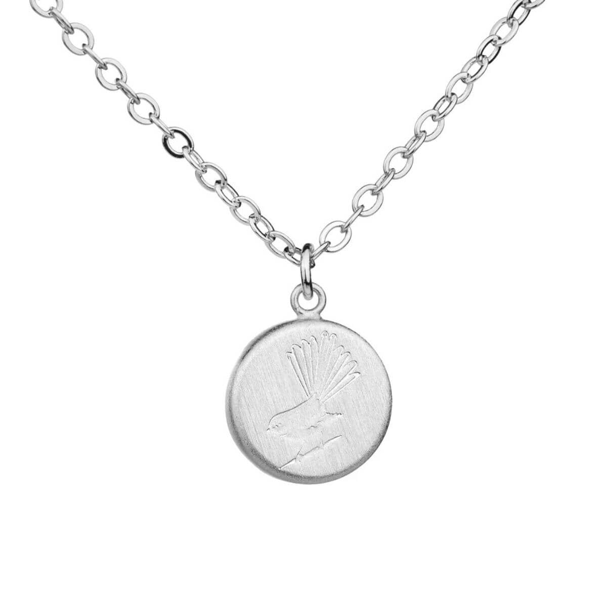 Little Taonga Round Fantail Necklace - Funky Gifts NZ