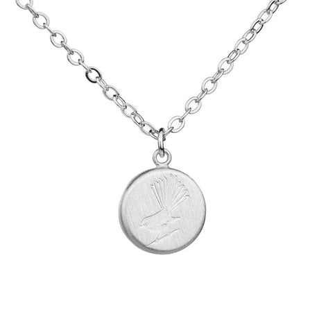 Little Taonga Round Fantail Necklace - Funky Gifts NZ