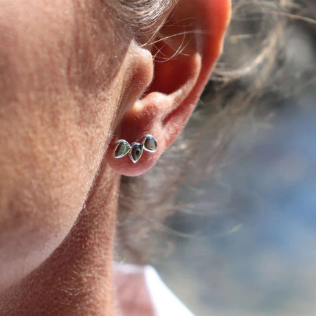 Little Taonga Sterling Silver Petal Studs - Funky Gifts NZ