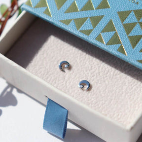 Little Taonga Marama Petite Studs - Silver - Funky Gifts NZ
