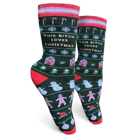 Loves Christmas Women's Socks - Funky Gifts NZ