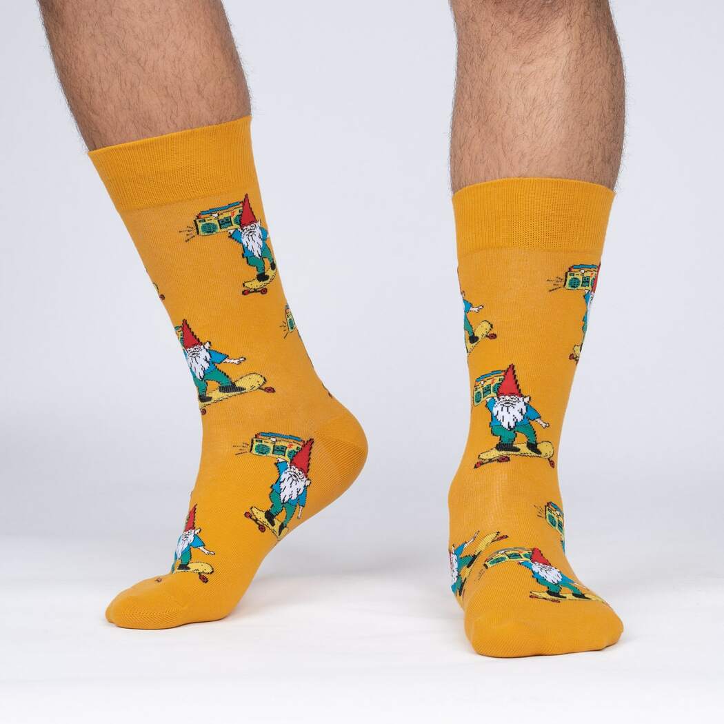 Sock It To Me - Men's Crew Socks - Gnarly Gnome - Funky Gifts NZ