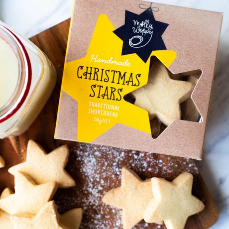 Molly Woppy Handmade Festive Stars - Buttery Shortbread - Funky Gifts NZ