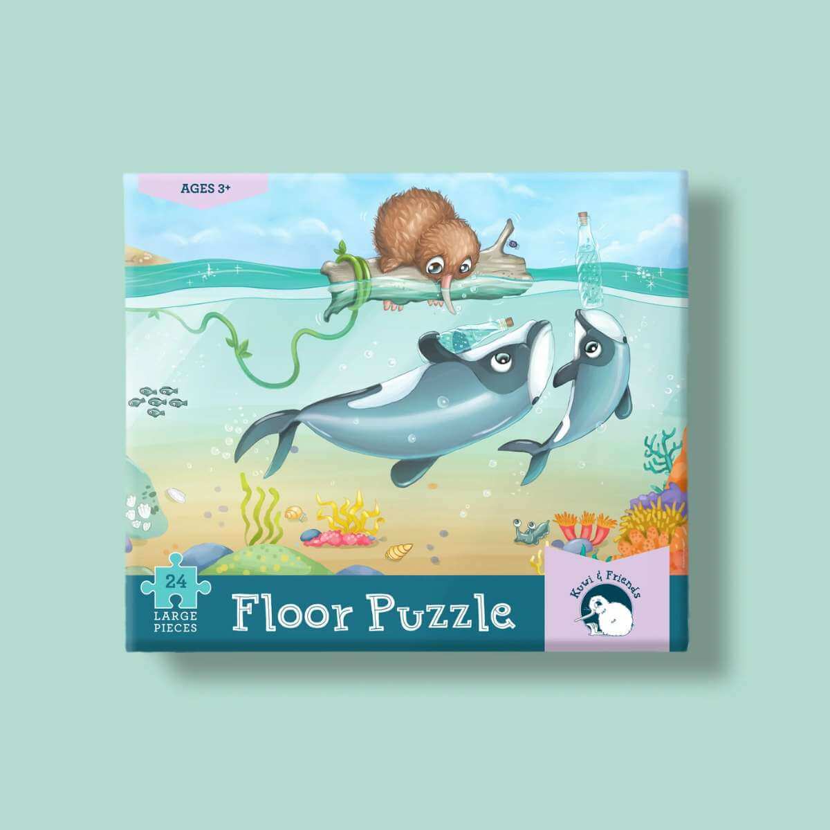 Maui Dolphin Mischief Floor Puzzle - Funky Gifts NZ