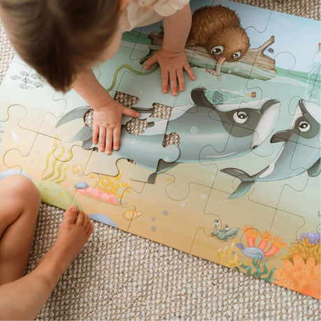 Maui Dolphin Mischief Floor Puzzle - Funky Gifts NZ