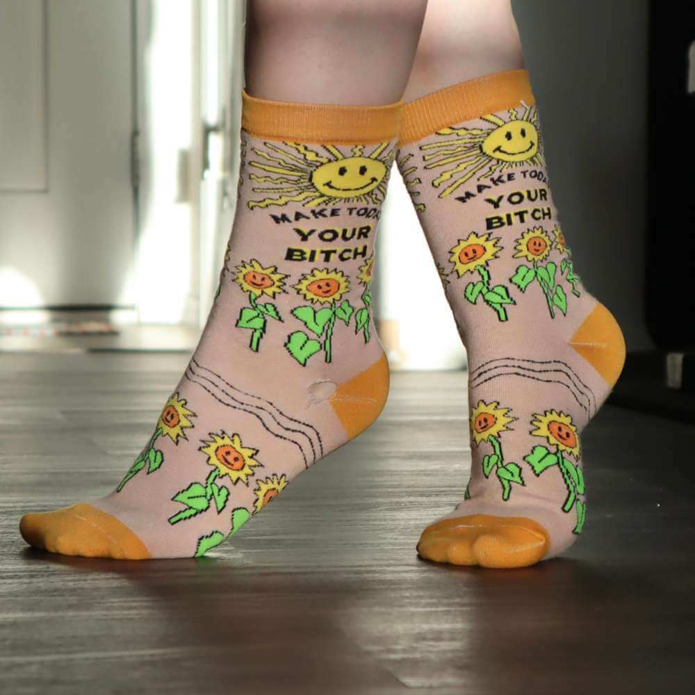 Make Today Your Bitch Women's Socks - Funky Gifts NZ