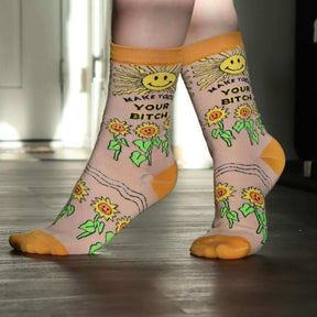 Make Today Your Bitch Women's Socks - Funky Gifts NZ