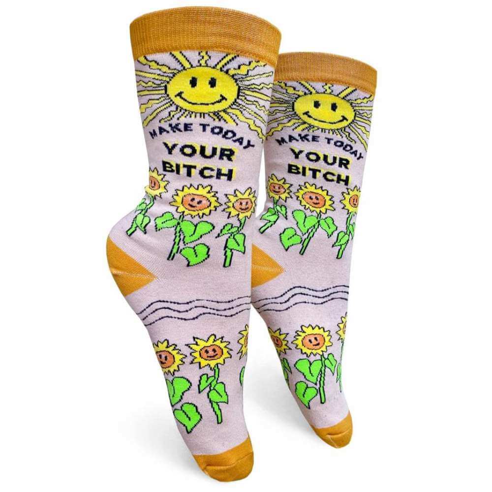 Make Today Your Bitch Women's Socks - Funky Gifts NZ