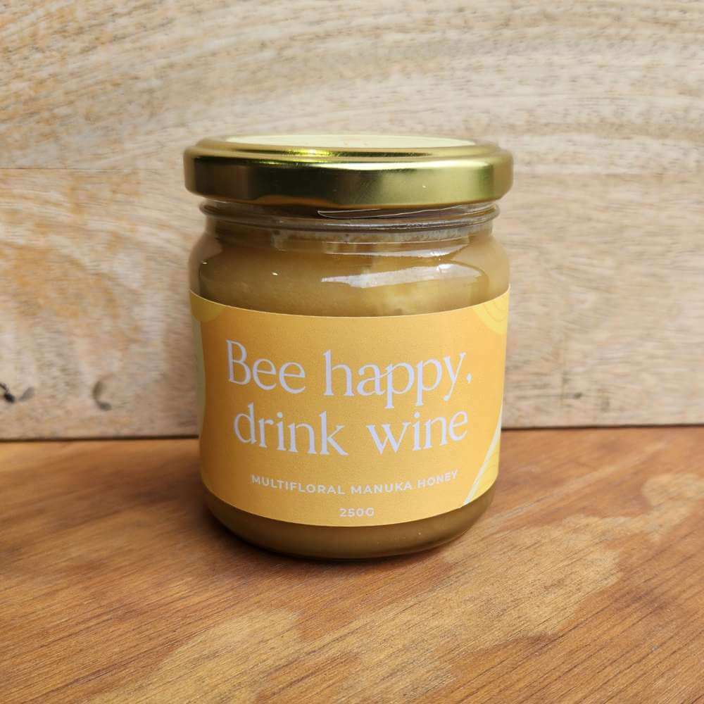Manuka Multi-Floral Honey - Bee Happy, Drink Wine - Funky Gifts NZ