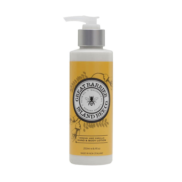 Great Barrier Island Bee Co Hand & Body Lotion - Kowhai & Vanilla - Funky Gifts NZ