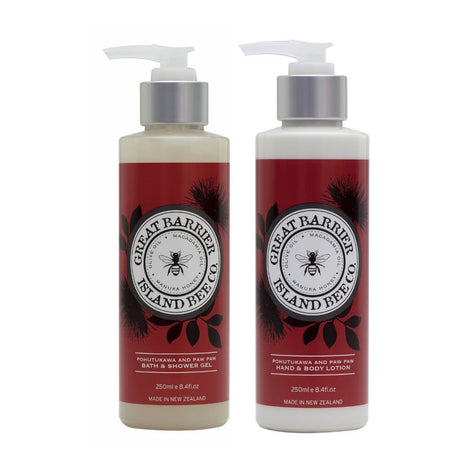 Great Barrier Island Bee Co Gift Set - Pohutukawa & Paw Paw - Funky Gifts NZ