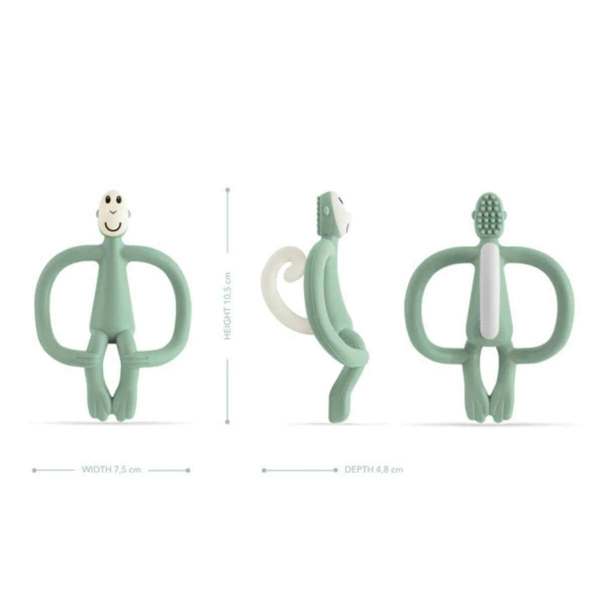 Matchstick Monkey Teething Toy - Mint Green - Funky Gifts NZ