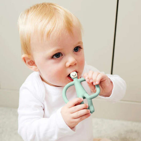 Matchstick Monkey Teething Toy - Mint Green - Funky Gifts NZ