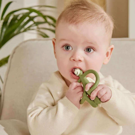 Matchstick Monkey Teething Toy - Olive - Funky Gifts NZ