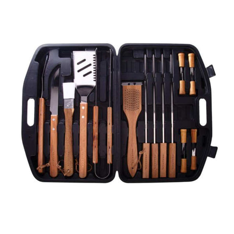 BBQ Tool Kit 18pcs in Hard Shell Case - Funky Gifts NZ