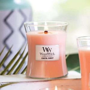 Medium WoodWick Scented Soy Candle - Coastal Sunset - Funky Gifts NZ