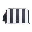 Medium Vanity Bag Black & White Stripe - Funky Gifts NZ