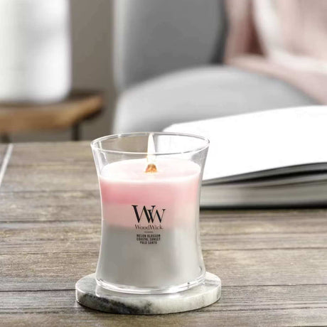 Medium Trilogy WoodWick Scented Soy Candle - Shoreline - Funky Gifts NZ