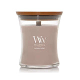 Medium WoodWick Scented Soy Candle - Patchouli Creme - Funky Gifts NZ