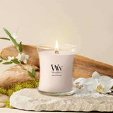 Medium WoodWick Scented Soy Candle - Vanilla & Sea Salt - Funky Gifts NZ