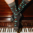 Men's Golf Green Bamboo Crew Sock - Funky Gifts NZ
