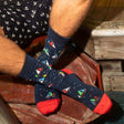 Men's Sail Away Bamboo Crew Sock - Funky Gifts NZ