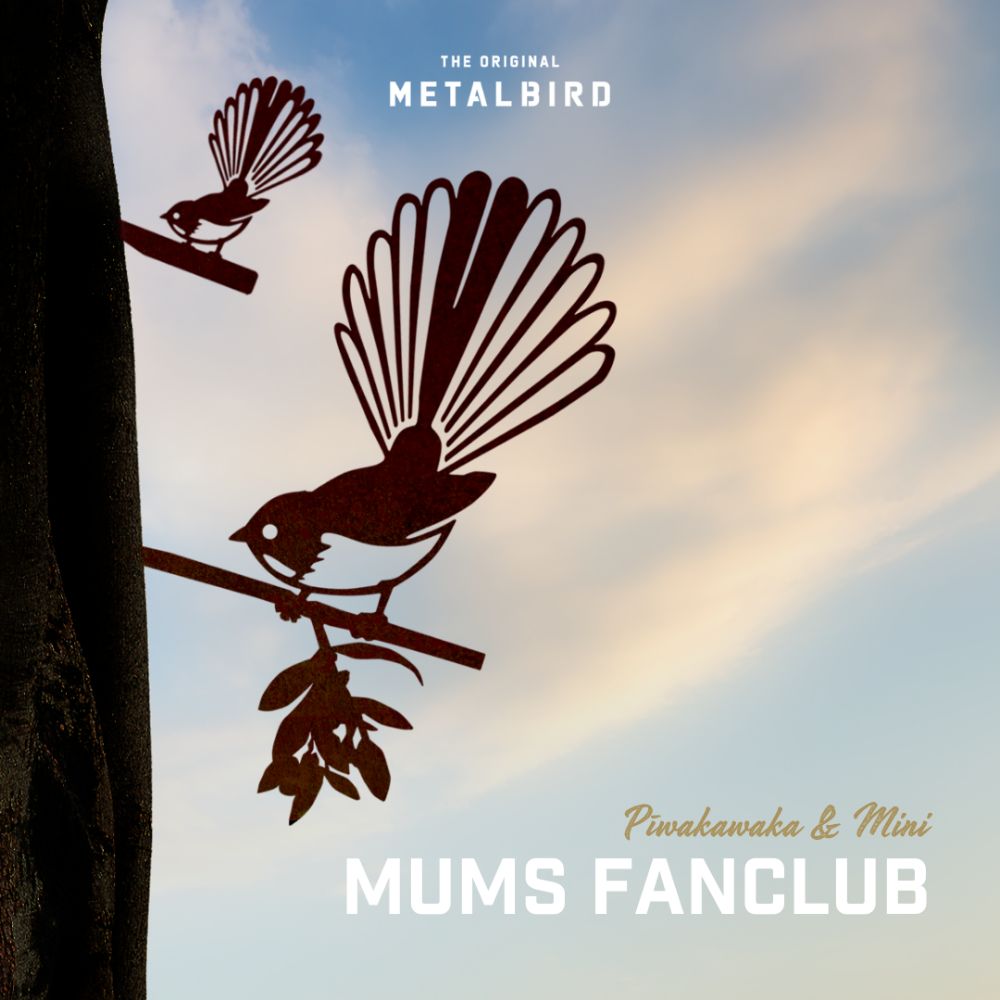 Metalbird Mum + Mini Piwakawaka - Funky Gifts NZ