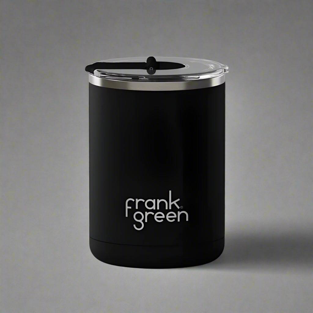 Ceramic Coffee Cup with Hinged Lid - Midnight - Funky Gifts NZ