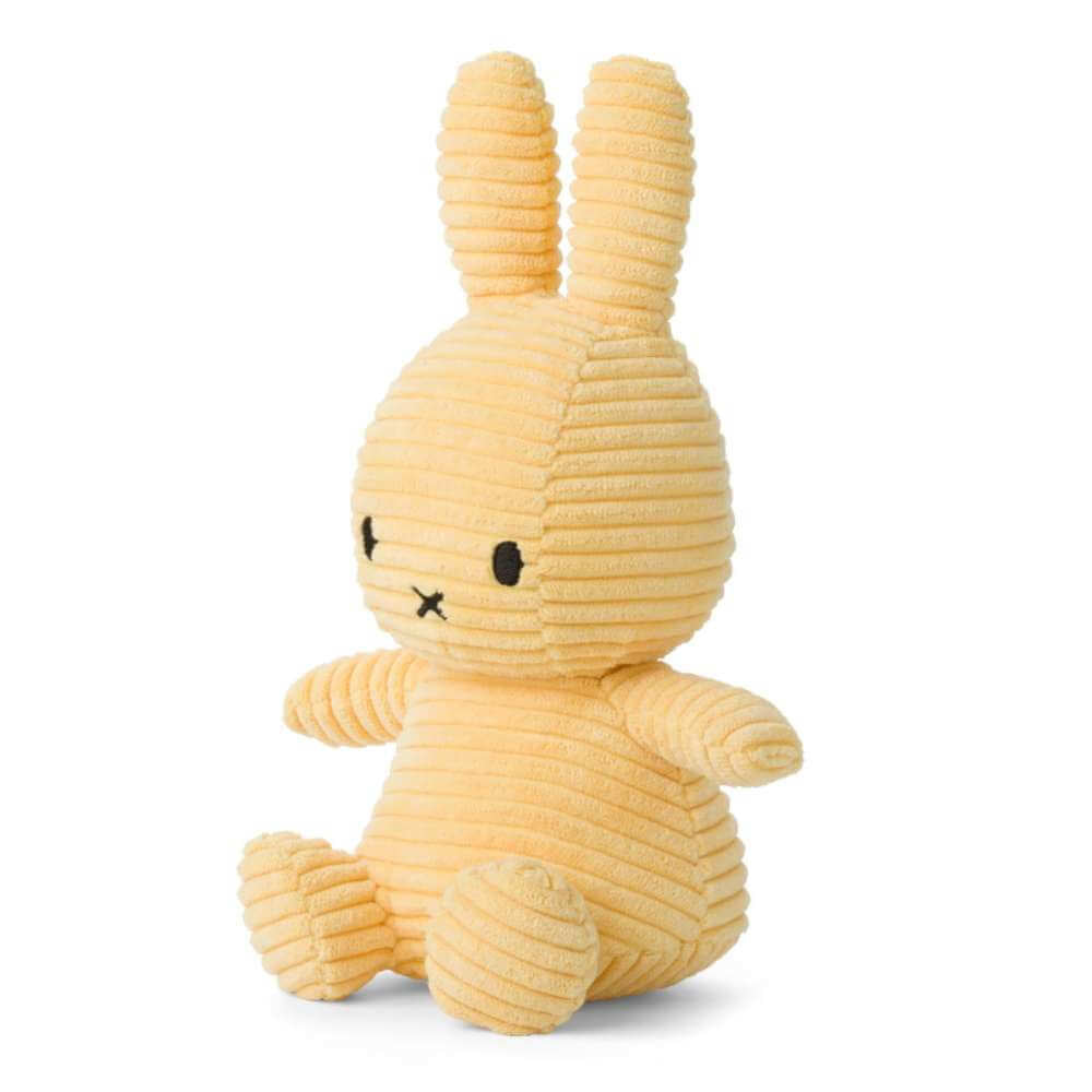 Miffy Eco Corduroy Buttercream 23cm - Funky Gifts NZ